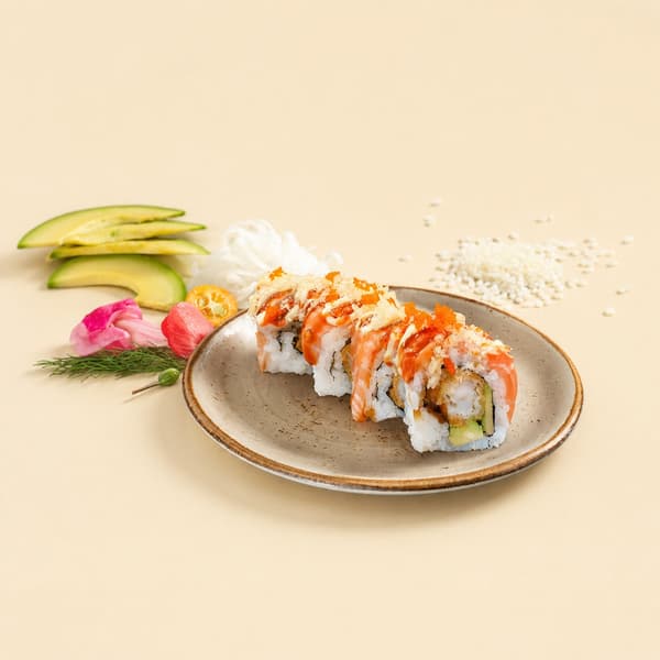 34. Salmon Tempura Roll (4 pieces)