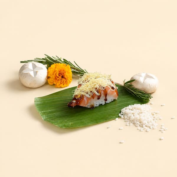 3. Crispy Salmon Nigiri (2 pieces)