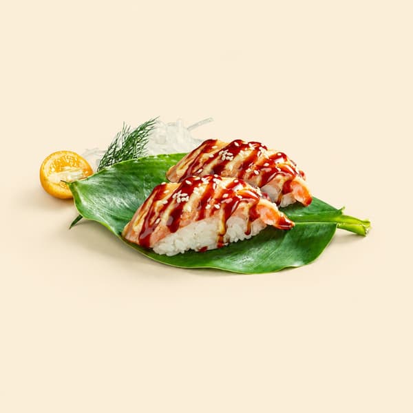 5. Salmon Cheese Flambé (2 pieces)