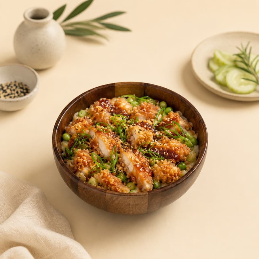 963. Crispy Chicken Poke Bowl
